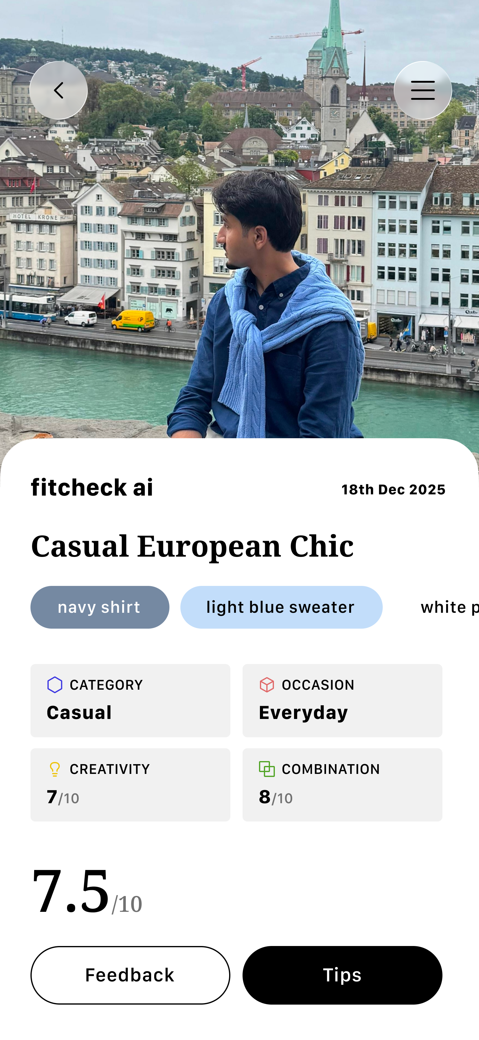 Fitcheck AI app preview